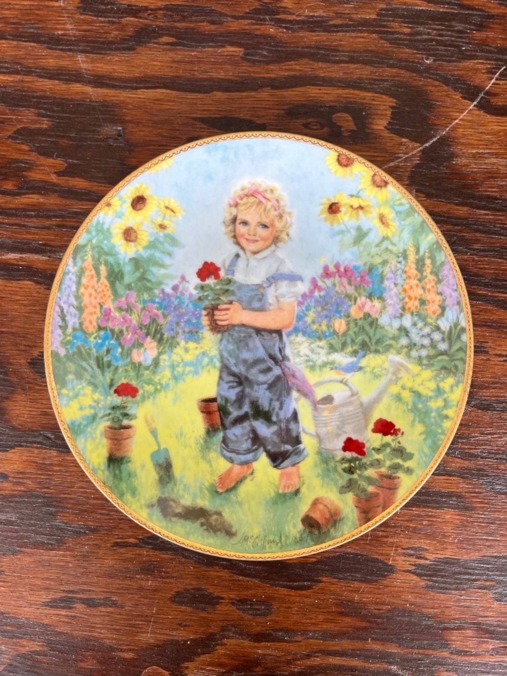 Reco/Knowles "A Time to Plant" Collector Plate • John McClelland • March of Dime